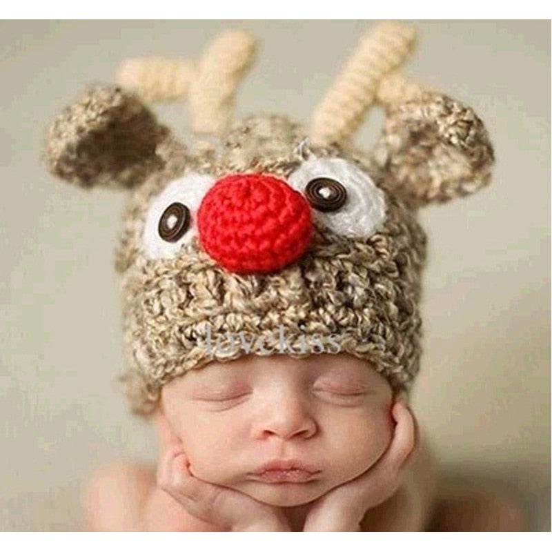Crochet Deer Pants & Hat Costume for Newborn