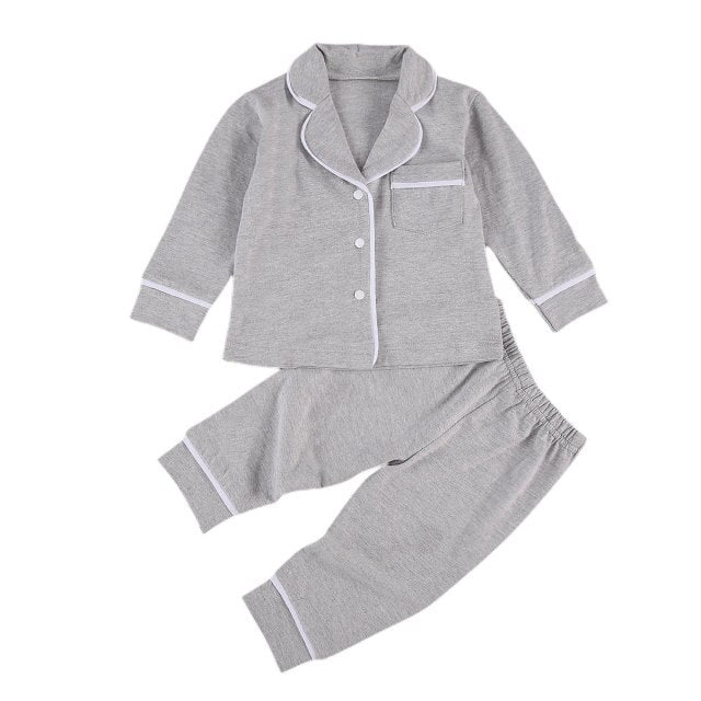 2 Pcs Infant Kids Girls Boys Pajama Sets